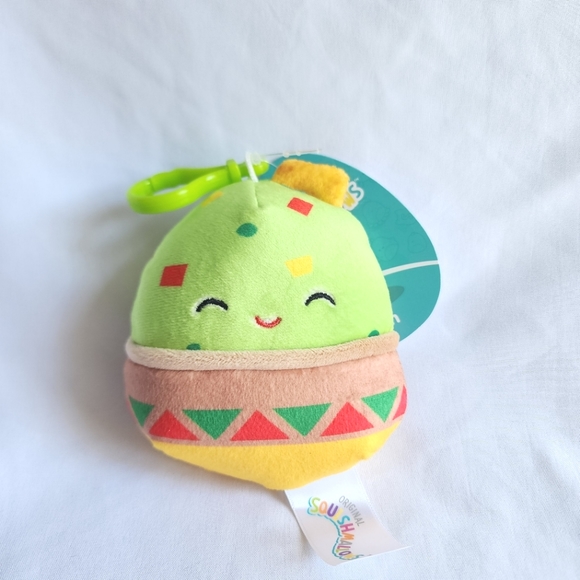 Squishmallows clip 3.5" Gideon guacamole keychain stuffed animal - Picture 1 of 2